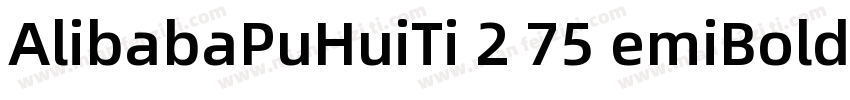 AlibabaPuHuiTi 2 75 emiBold字体转换